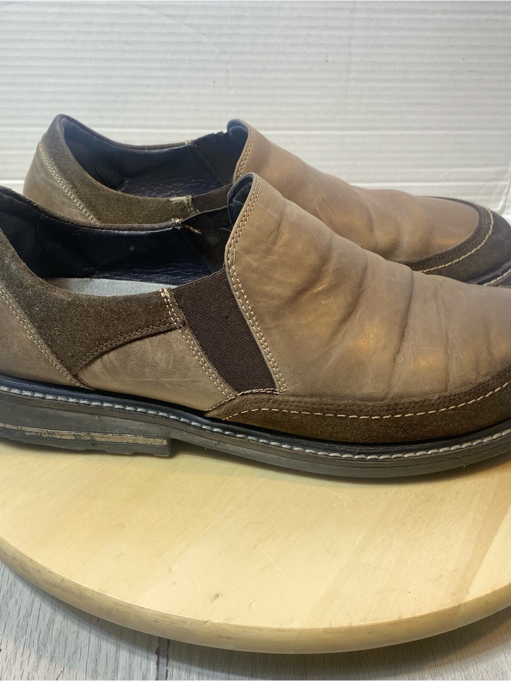 Naot Men’s Brown Leather Suede Slip On Shoes Eu Size 45 (us Men’s 12) Comfort